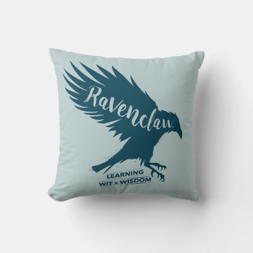 Harry Potter  RAVENCLAWâ Silhouette Typography Throw Pillow