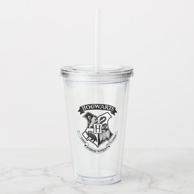 Harry Potter | Retro Hogwarts Crest Acrylic Tumbler (Front)