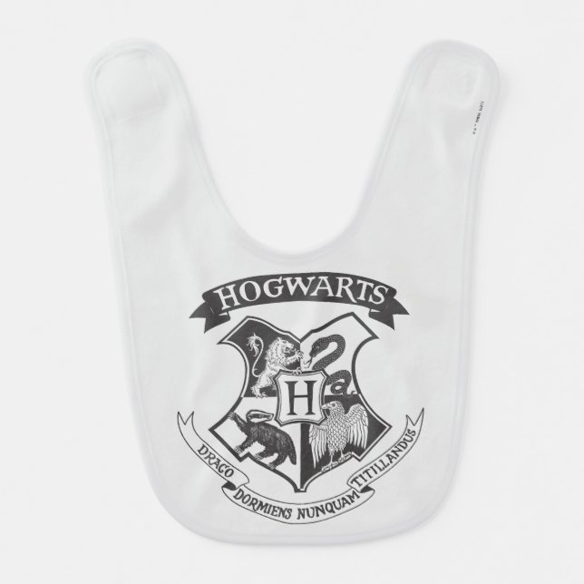 Harry Potter | Retro Hogwarts Crest Baby Bib (Front)