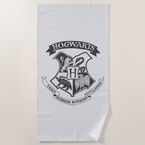 Harry Potter  Retro Hogwarts Crest Beach Towel