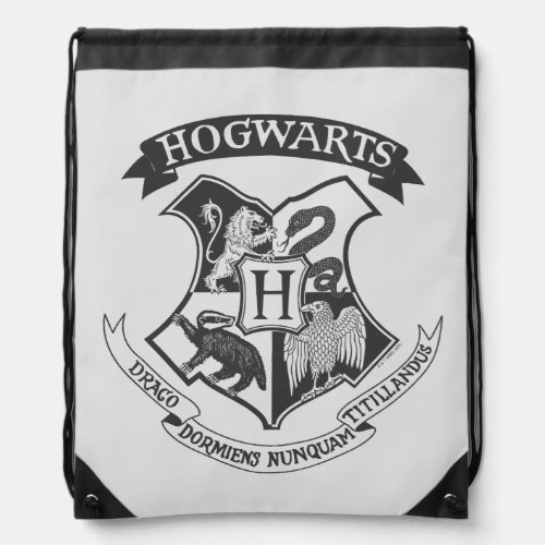 Harry Potter  Retro Hogwarts Crest Drawstring Bag