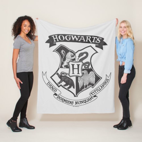 Harry Potter  Retro Hogwarts Crest Fleece Blanket