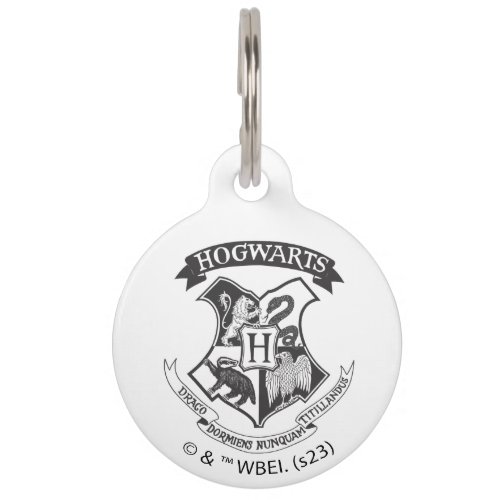 Harry Potter  Retro Hogwarts Crest Pet ID Tag