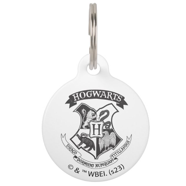 Harry Potter | Retro Hogwarts Crest Pet ID Tag (Front)