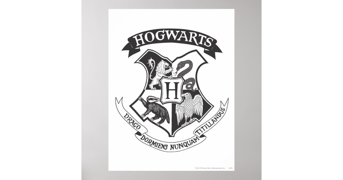 Harry Potter, Retro Hogwarts Crest Poster