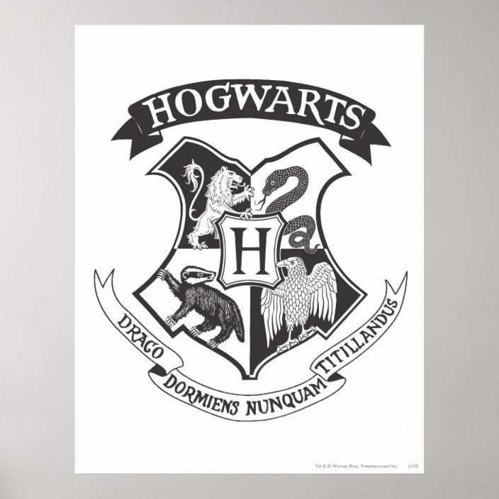 Harry Potter | Retro Hogwarts Crest Poster | Zazzle.com