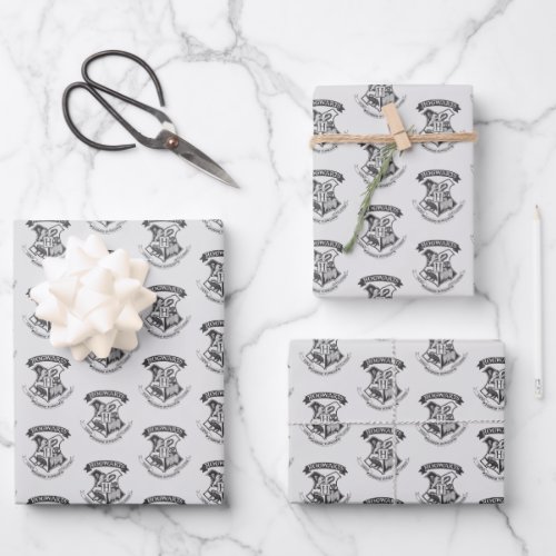 Harry Potter  Retro Hogwarts Crest Wrapping Paper Sheets