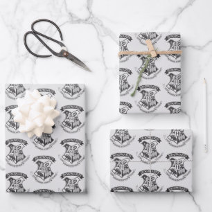 Harry Potter   Retro Hogwarts Crest Wrapping Paper Sheets