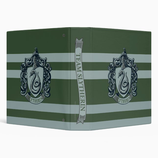 Harry Potter | Retro Mighty Slytherin Crest 3 Ring Binder (Background)