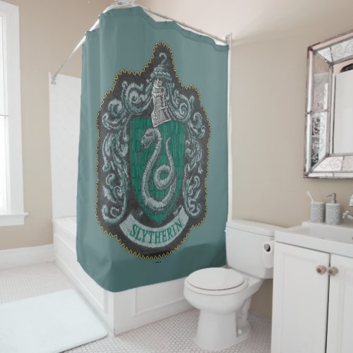 Harry Potter  Retro Mighty Slytherin Crest Shower Curtain