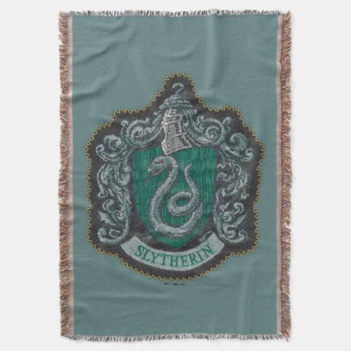 Harry Potter  Retro Mighty Slytherin Crest Throw Blanket