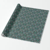 Harry Potter | Retro Mighty Slytherin Crest Wrapping Paper (Unrolled)