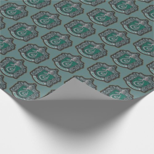 Harry Potter  Retro Mighty Slytherin Crest Wrapping Paper