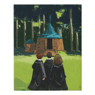 HARRY POTTER™, Ron, & Hermione at Hagrid's Hut Faux Canvas Print