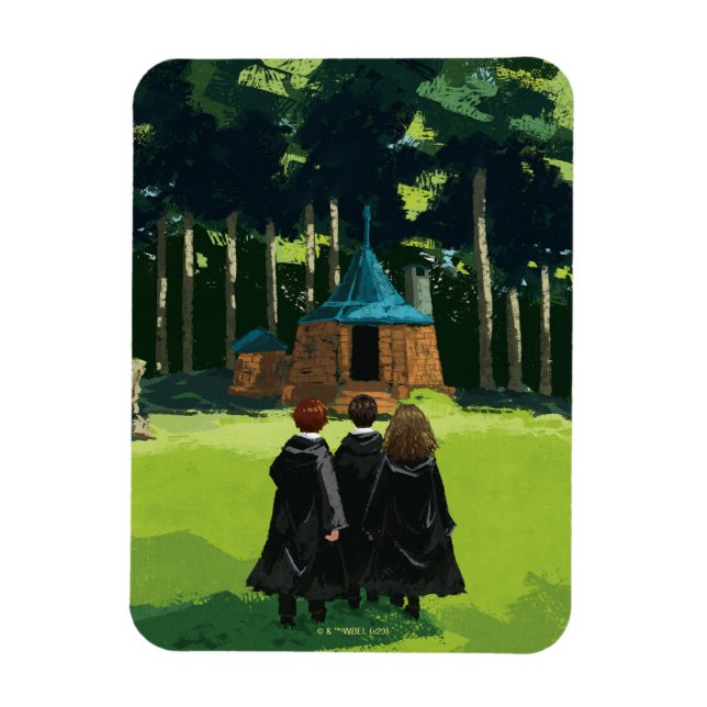HARRY POTTER™, Ron, & Hermione at Hagrid's Hut Magnet (Vertical)