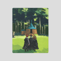 HARRY POTTER™, Ron, & Hermione at Hagrid's Hut Metal Print