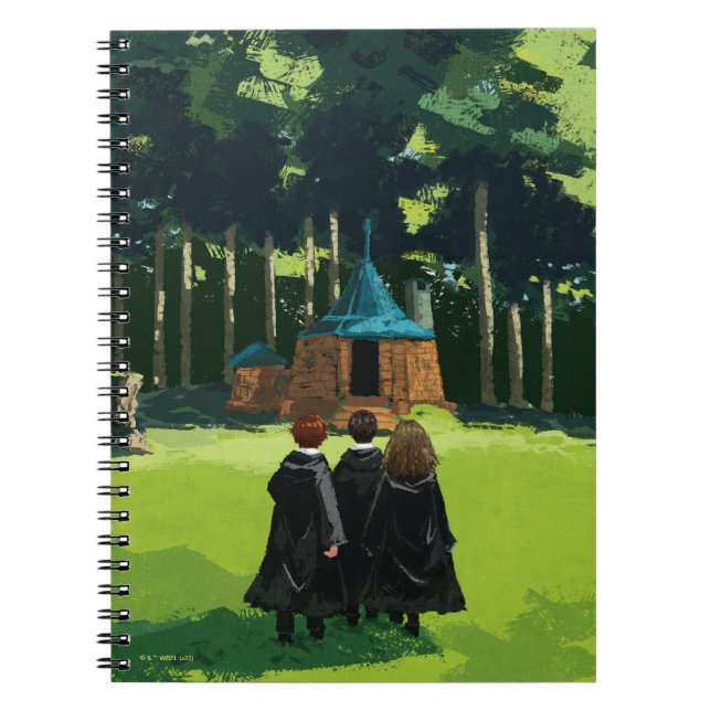 HARRY POTTER™, Ron, & Hermione at Hagrid's Hut Notebook (Front)