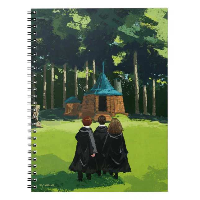 HARRY POTTER™, Ron, & Hermione at Hagrid's Hut Notebook | Zazzle