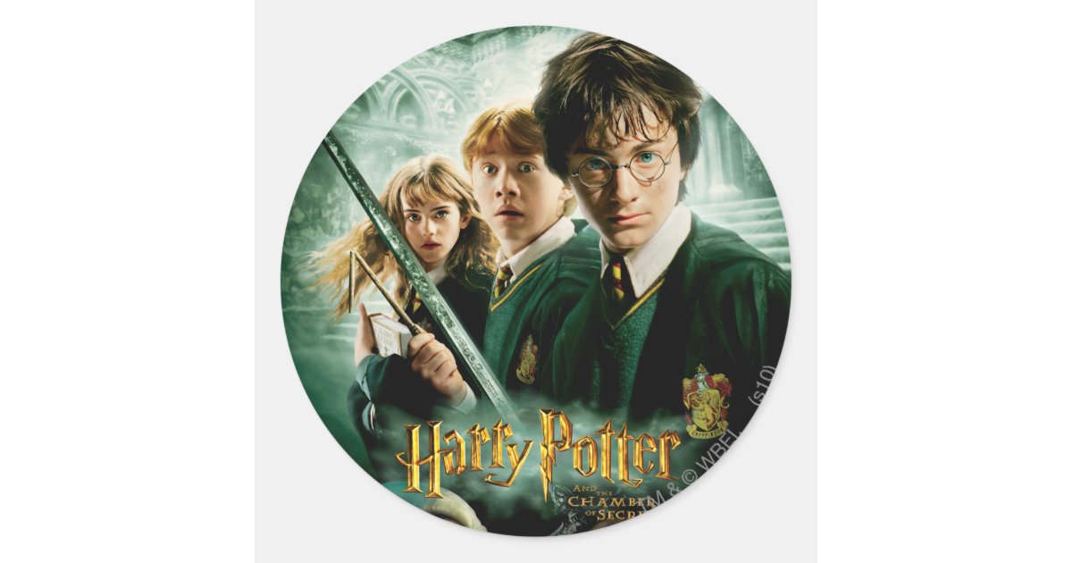 Harry Potter Ron Hermione Dobby Group Shot Classic Round Sticker | Zazzle.com