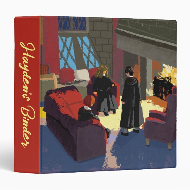 HARRY POTTER™, Ron, & Hermione in Common Room 3 Ring Binder (Front/Spine)
