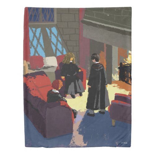 HARRY POTTER Ron  Hermione in Common Room Duvet Cover