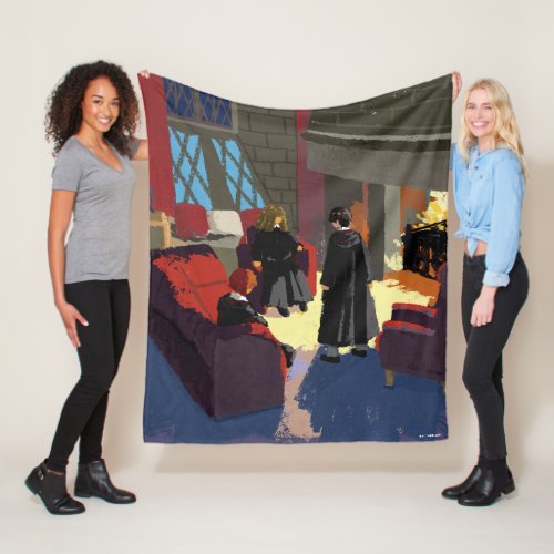 HARRY POTTER Ron  Hermione in Common Room Fleece Blanket