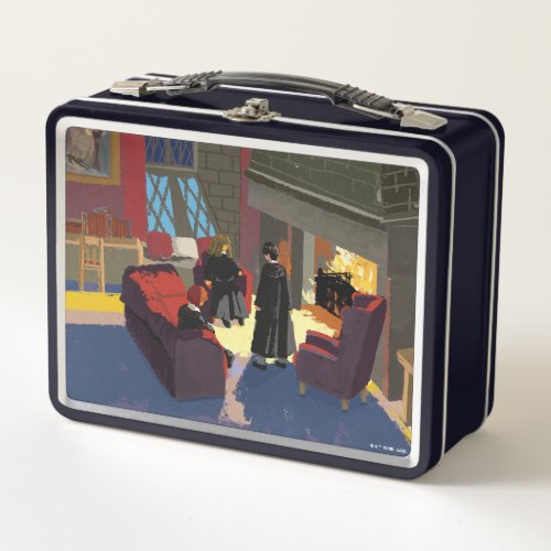 HARRY POTTER Ron  Hermione in Common Room Metal Lunch Box