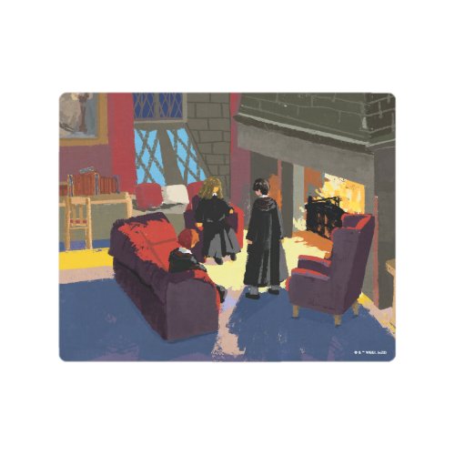 HARRY POTTER Ron  Hermione in Common Room Metal Print