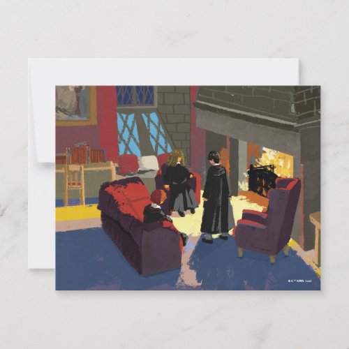 HARRY POTTER Ron  Hermione in Common Room Note Card