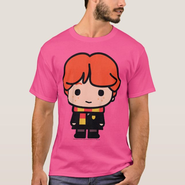Harry Potter Ron Weasley Cute Cartoon Portrait gir T-Shirt (Front)