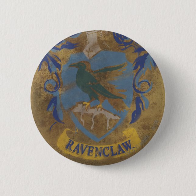 Harry Potter | Rustic Ravenclaw Painting Pinback Button (Front)