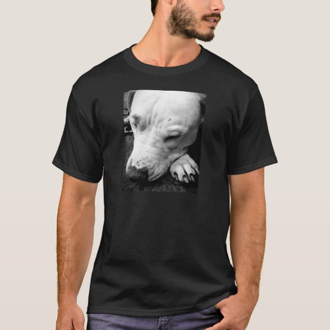 harry potter scar dog white pit bull T-Shirt (Front)