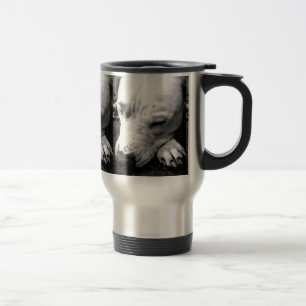 harry potter scar dog white pit bull travel mug