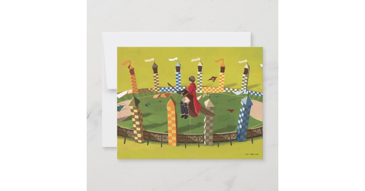 HARRY POTTER™ Seeking the Golden Snitch Note Card | Zazzle