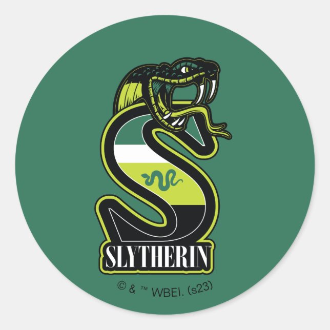 HARRY POTTER™ | SLYTHERIN™ Athletic Badge Classic Round Sticker (Front)