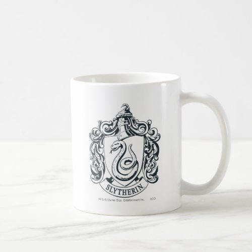 Harry Potter  Slytherin Crest _ Black and White Coffee Mug