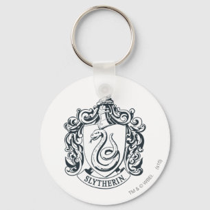 Harry Potter Slytherin Crest - Black and White Keychain