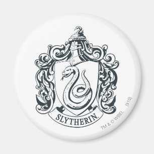Harry Potter Slytherin Crest - Black and White Magnet