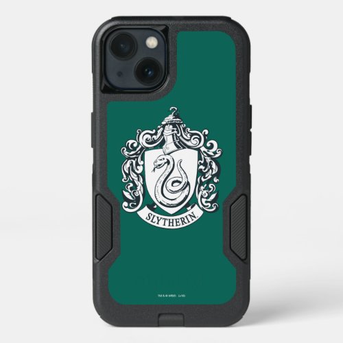 Harry Potter  Slytherin Crest _ Black and White iPhone 13 Case