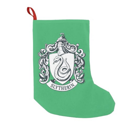 Harry Potter  Slytherin Crest _ Black and White Small Christmas Stocking