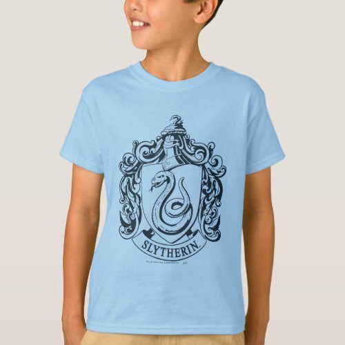 Harry Potter  Slytherin Crest _ Black and White T_Shirt