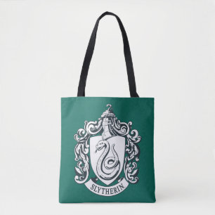 Harry Potter Slytherin Crest - Black and White Tote Bag