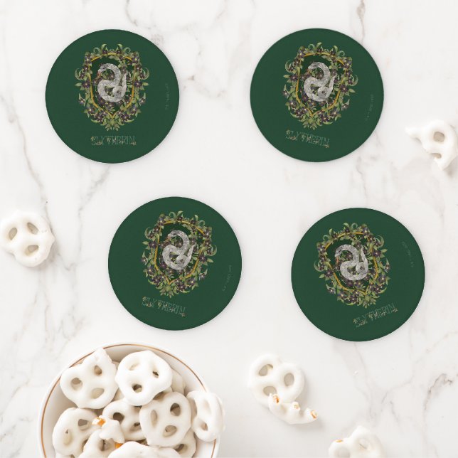 HARRY POTTER™ | SLYTHERIN™ Crest Coaster Set (In Situ)
