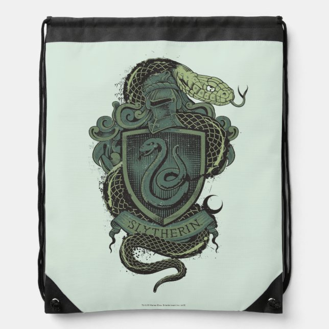 Harry Potter  | Slytherin Crest Drawstring Bag (Front)