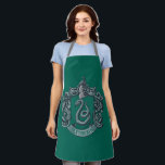 Harry Potter | Slytherin Crest Green Apron<br><div class="desc">Are you a dark wizard? Do you strive for greatness and power? Do you sympathize with Lord Voldemort and his quest for power? If your answer to any of these questions is yes, then this dark design of the Slytherin house crest is just what you need! It offers the perfect...</div>