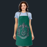 Harry Potter | Slytherin Crest Green Apron<br><div class="desc">Are you a dark wizard? Do you strive for greatness and power? Do you sympathize with Lord Voldemort and his quest for power? If your answer to any of these questions is yes, then this dark design of the Slytherin house crest is just what you need! It offers the perfect...</div>