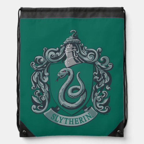 Harry Potter  Slytherin Crest Green Drawstring Bag