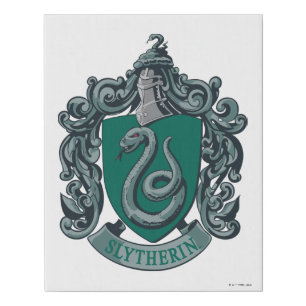 Harry Potter   Slytherin Crest Green Faux Canvas Print
