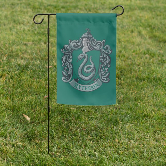 Harry Potter | Slytherin Crest Green Garden Flag (In SItu)