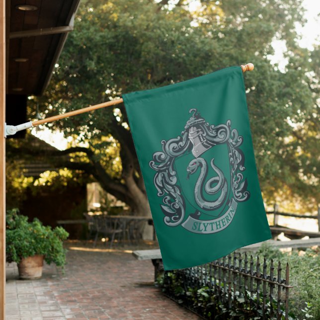 Harry Potter | Slytherin Crest Green House Flag (In SItu)